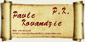 Pavle Kovandžić vizit kartica